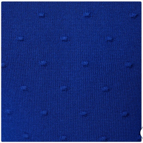 NWT Draper James Women's Textured Long Sleeve Relaxed Fit Crewneck Sweater BLUE - Picture 7 of 7